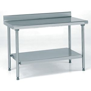 Table inox premium a dosseret avec tagre