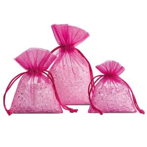 10 sacs organza fuchsia 12 x 17 cm