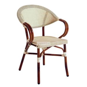 Fauteuil paris bamboo tex ivoire