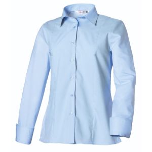 Chemise femme manches longues tera bleu