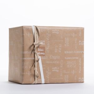 Papier cadeau kraft plaisir d'offrir 0.70 x 100 m