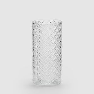 Vase quadrille diamtre 11 x 24 cm