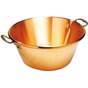 Bassine  confitures extra-forte cuivre 42 cm