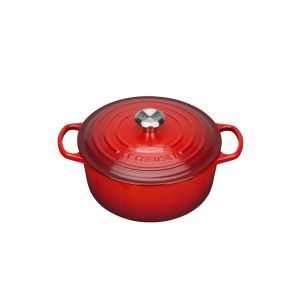 Cocotte ronde en fonte cerise 26 cm