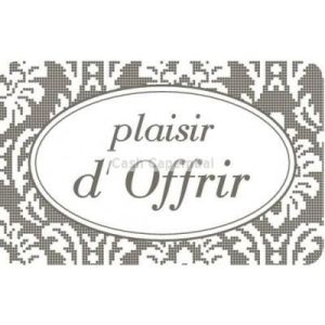 500 tiquettes imprimes plaisir d'offrir baroque 3.5 x 2 cm