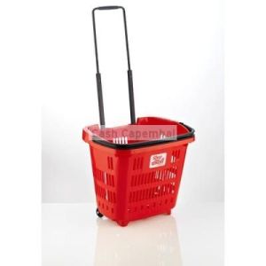 Panier  roulettes 34 litres anse tlescopique