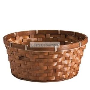 Panier rond bambou marron 25 x 12 cm