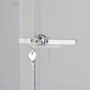 Serrure de vitrine chrome