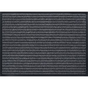 Tapis d'accueil gris ray noir 120 x 180 cm